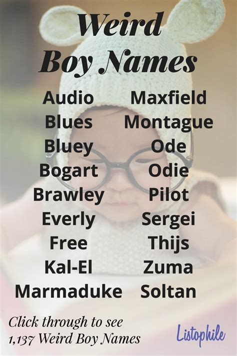odd guy names|69 Weird Boy Names With Meaning .